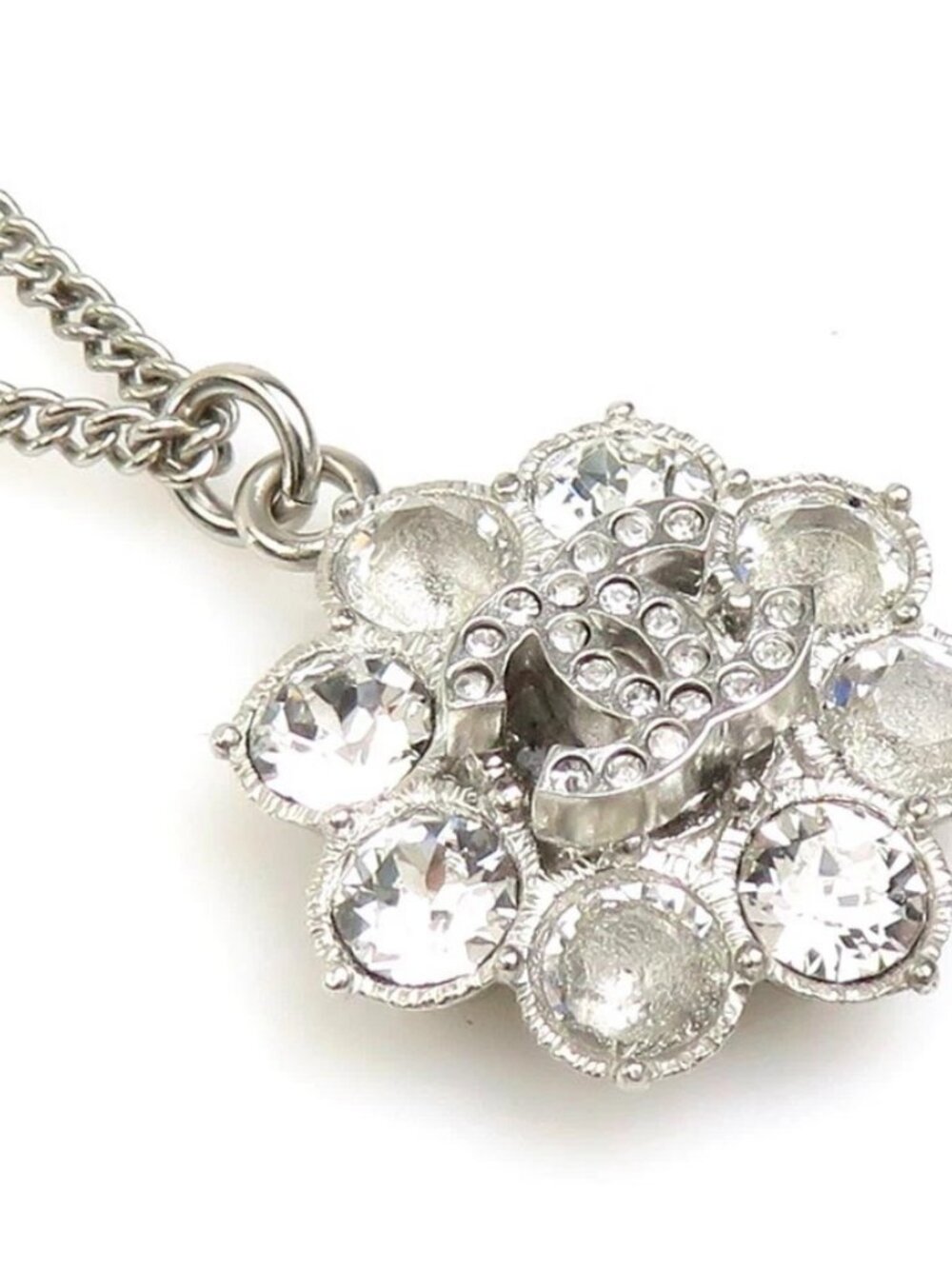 CHANEL Necklace Silver Metal -